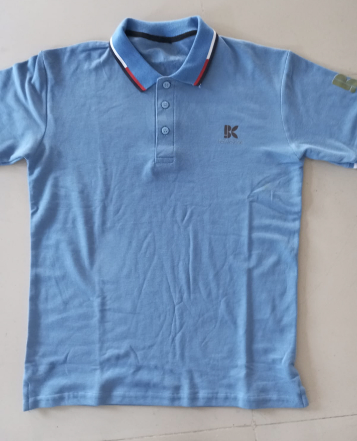 Sky Blue Cotton Polo Shirt
